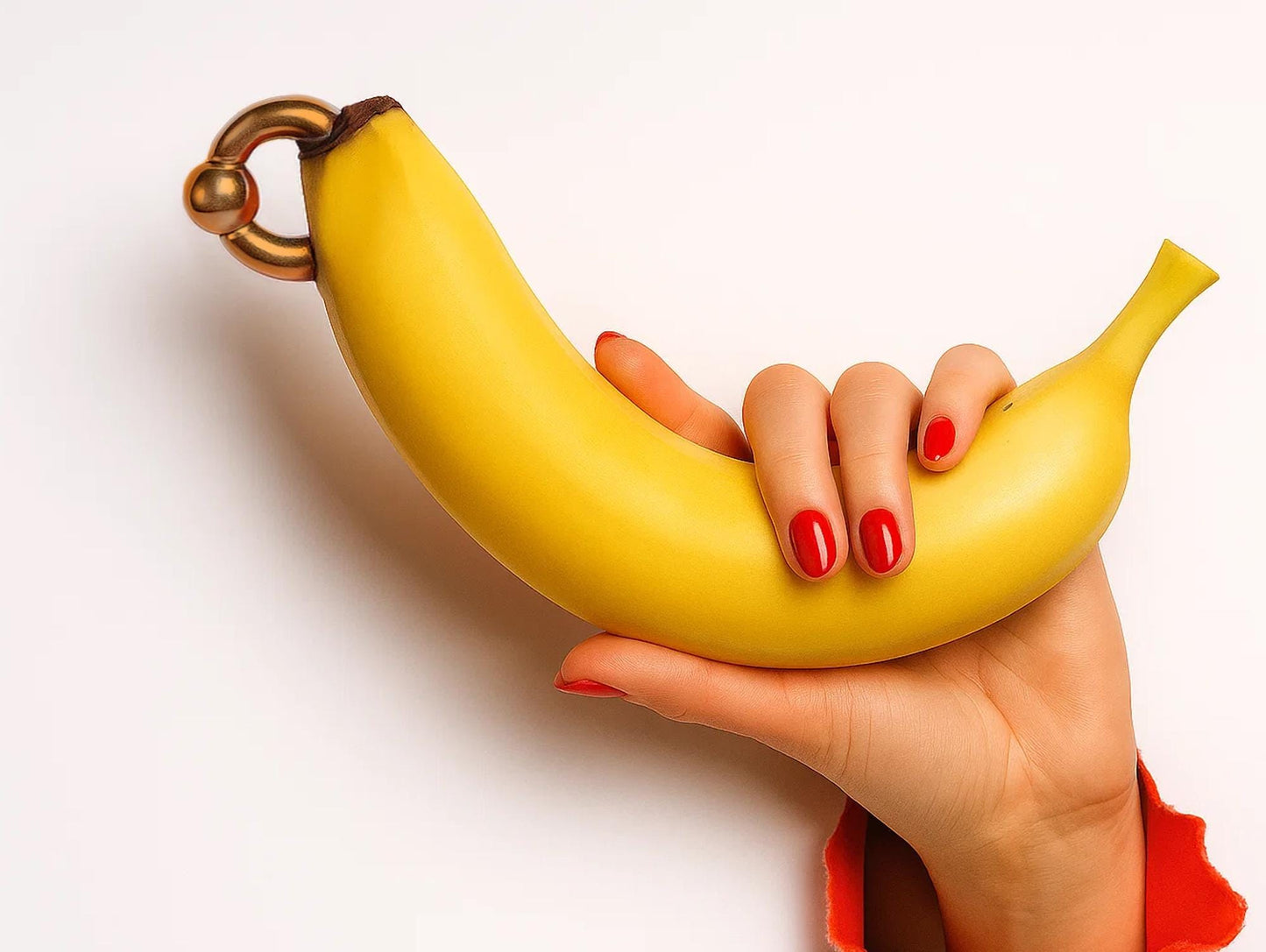 Titanium Rose Gold Prince Albert PA Rings with custom ball color Body Jewellery 2ga to 00ga sold as a single unit