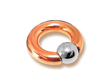 Titanium Rose Gold Prince Albert PA Rings with custom ball color Body Jewellery 2ga to 00ga sold as a single unit