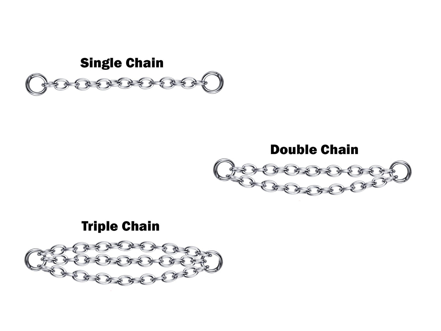 Titanium Nasallang Nose Chain Hand Made custom Size ,Nose Piercing with Threaded Cone/ Spike- Nostril Screw, Nostril Chain Jewellery