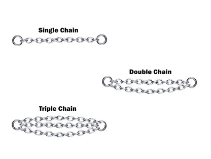 Titanium Nasallang Nose Chain Hand Made custom Size ,Nose Piercing with Threaded Cone/ Spike- Nostril Screw, Nostril Chain Jewellery