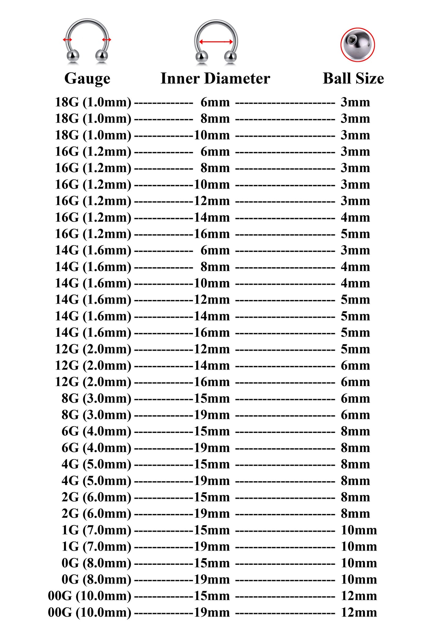 Horseshoe Earrings, Rainbow Nose Ring - Horseshoe Septum Ring - 00G, 0G, 1G, 2G, 4G, 6G, 8G, 10G, 12G, 14G 16G, 18G - Size 6mm to 19mm