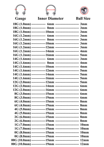 Horseshoe Earrings, Rainbow Nose Ring - Horseshoe Septum Ring - 00G, 0G, 1G, 2G, 4G, 6G, 8G, 10G, 12G, 14G 16G, 18G - Size 6mm to 19mm