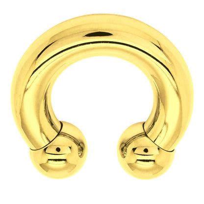 Gold Horseshoe Septum ring - Titanium Nose Ring - 00G, 0G, 1G, 2G, 4G, 6G, 8G, 10G, 12G, 14G 16G, 18G - Size 6mm to 19mm