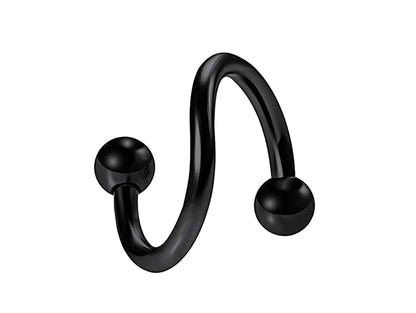 Spiral Barbell, Eyebrow Piercing – Conch Earrings 16g, 14g Body Jewellery for for Eyebrow, Ears, Lip Rings. Available in Many Colours