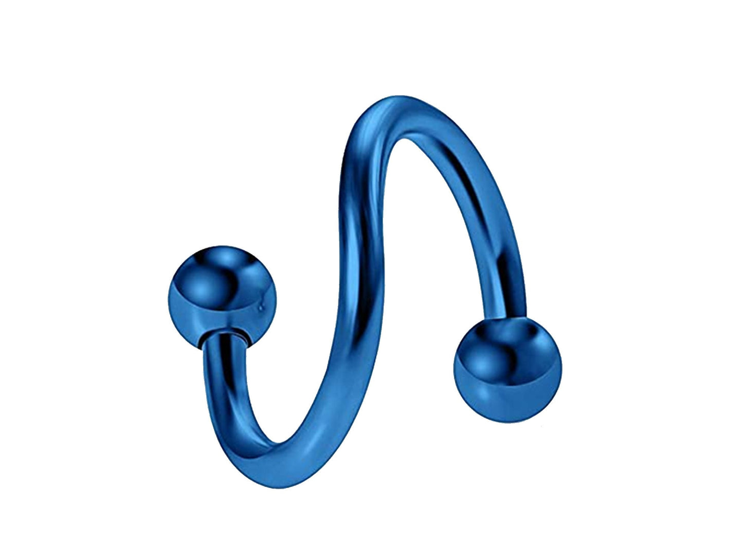 Spiral Barbell, Eyebrow Piercing – Conch Earrings 16g, 14g Body Jewellery for for Eyebrow, Ears, Lip Rings. Available in Many Colours