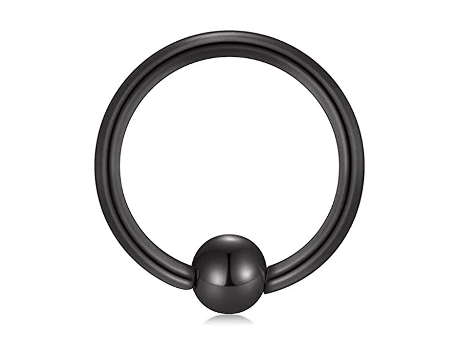 Titanium Captive Bead Ring, Ball Closure Ring – Available in many Colours – 18g, 16g, 14g Captive Piercings for Septum Ring, Nipple Ring.