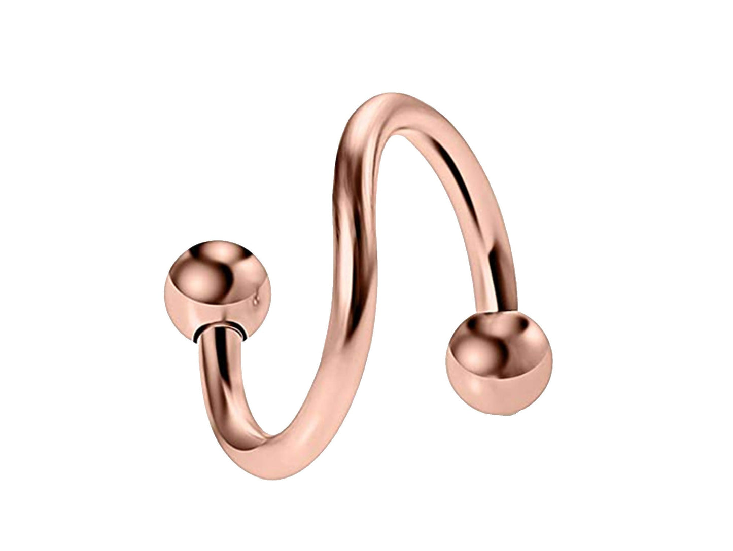 Spiral Barbell, Eyebrow Piercing – Conch Earrings 16g, 14g Body Jewellery for for Eyebrow, Ears, Lip Rings. Available in Many Colours