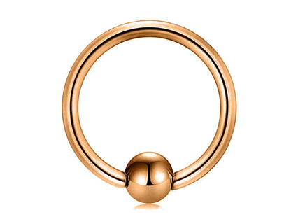 Titanium Captive Bead Ring, Ball Closure Ring – Available in many Colours – 18g, 16g, 14g Captive Piercings for Septum Ring, Nipple Ring.