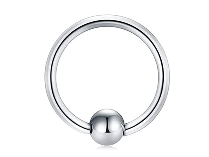 Titanium Captive Bead Ring, Ball Closure Ring – Available in many Colours – 18g, 16g, 14g Captive Piercings for Septum Ring, Nipple Ring.