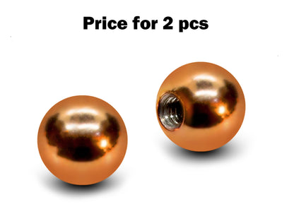 Plain Ball Replacement Piercing Parts, Loose Part – 1 Pair (2pcs) Attachment for lip labret, Barbell, Septum ring, Curved Barbell