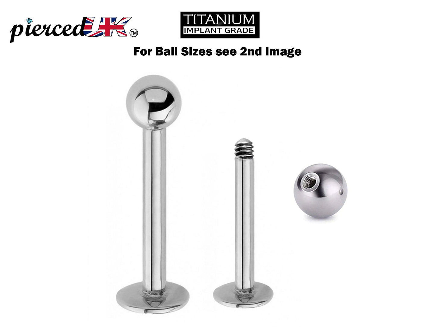 Labret Stud, Labret Piercing – Titanium Steel Flatback Lip Piercing Jewelry – 18g, 16g, 14g Labret Piercing for Lip, Chin and More