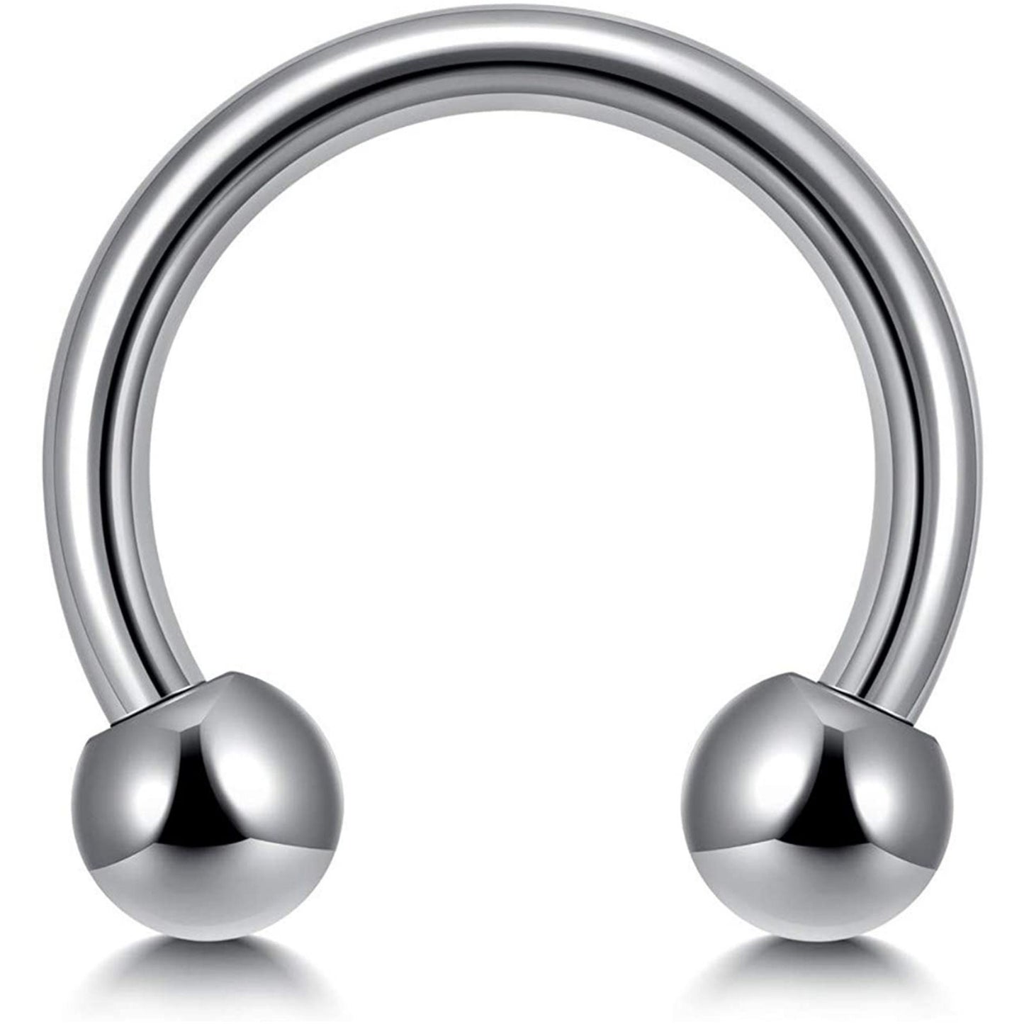 Titanium Nose Ring- Customize Horseshoe Barbell Piercing in 16g / 14g - Spike - Gem Ball - Multi Stone - Disco Ball - Plain Ball.