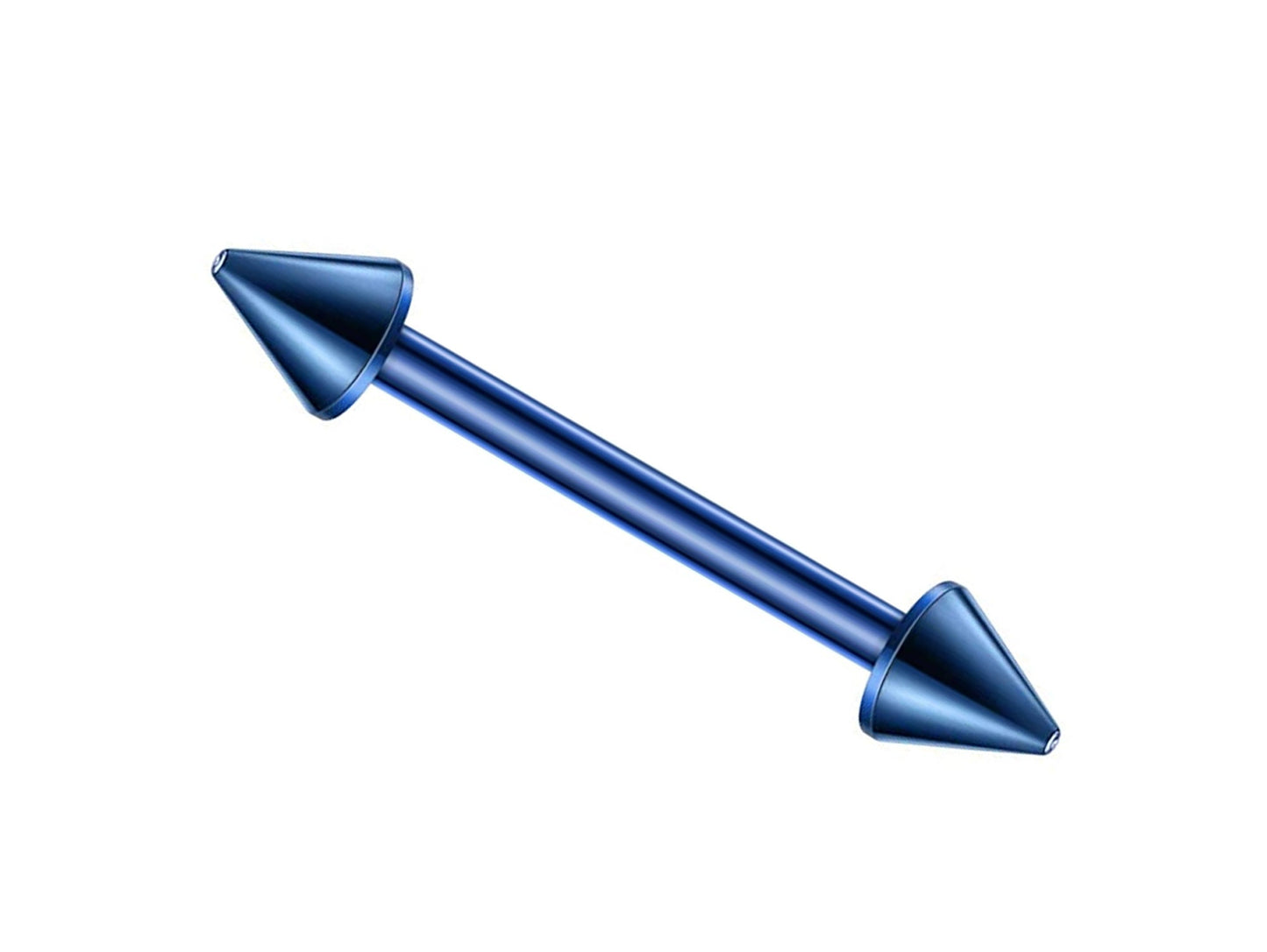 Cone Barbell Industrial Piercing – 18g, 16g, 14g (1.0, 1.2 & 1.6mm) Straight Barbell with Cone– Nipple, Cartilage, Ear Pierce