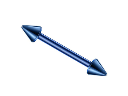 Cone Barbell Industrial Piercing – 18g, 16g, 14g (1.0, 1.2 & 1.6mm) Straight Barbell with Cone– Nipple, Cartilage, Ear Pierce