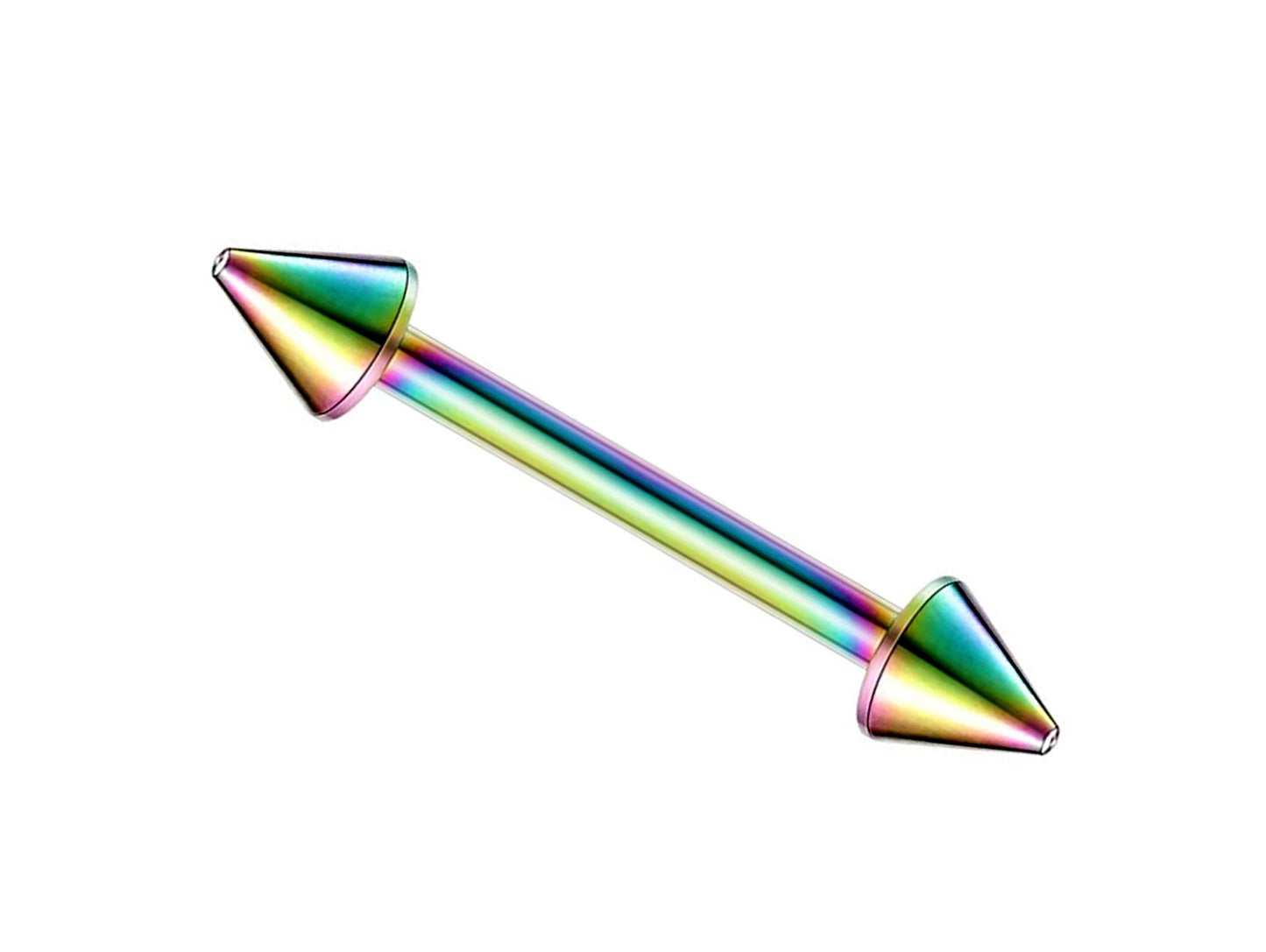 Cone Barbell Industrial Piercing – 18g, 16g, 14g (1.0, 1.2 & 1.6mm) Straight Barbell with Cone– Nipple, Cartilage, Ear Pierce