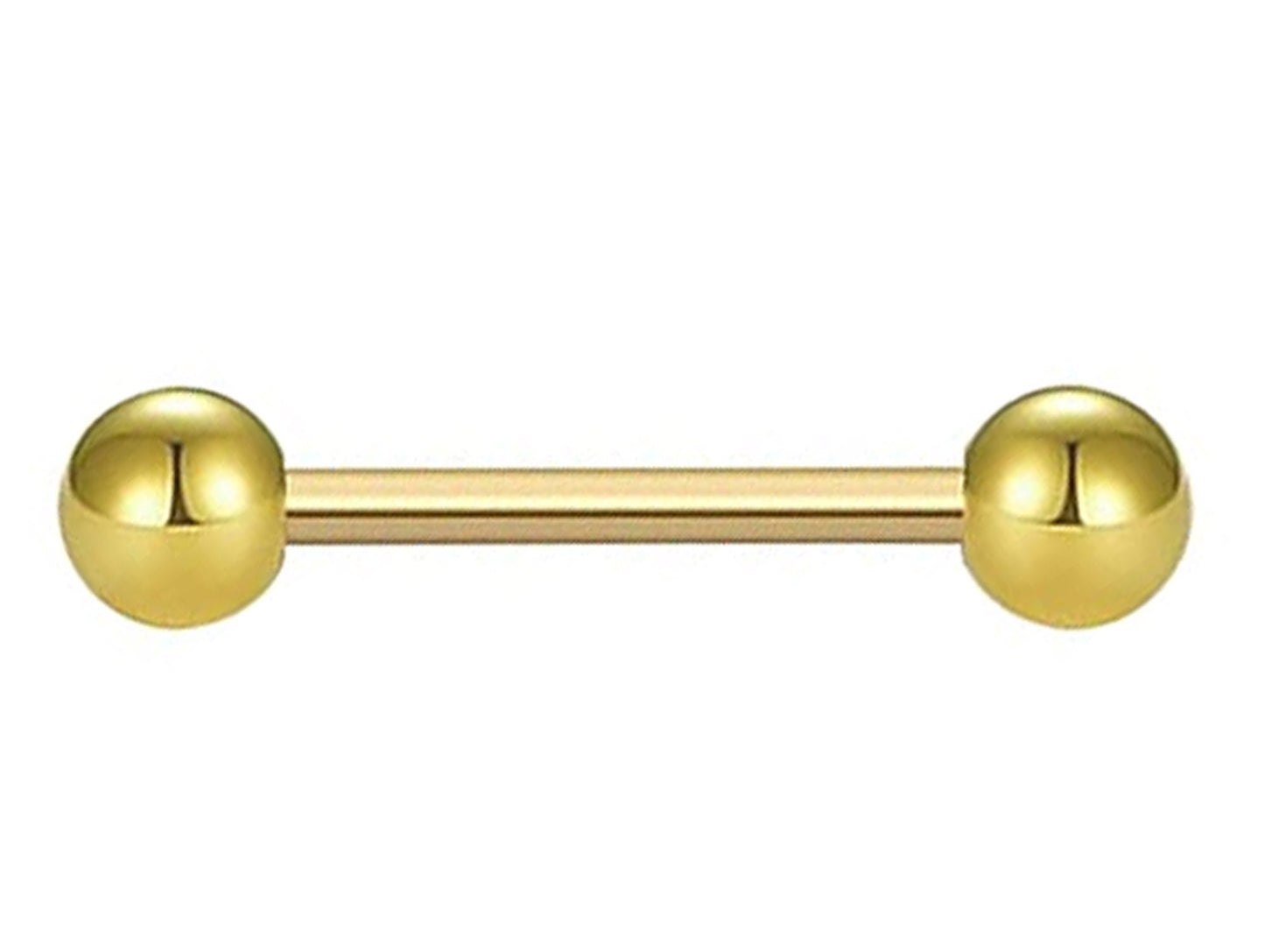 Industrial Barbell Earrings Piercing Bars – 18g, 16g, 14g (1.0, 1.2 & 1.6mm) - Straight Barbell - Barbell Stud Tongue, Nipple, Cartilage