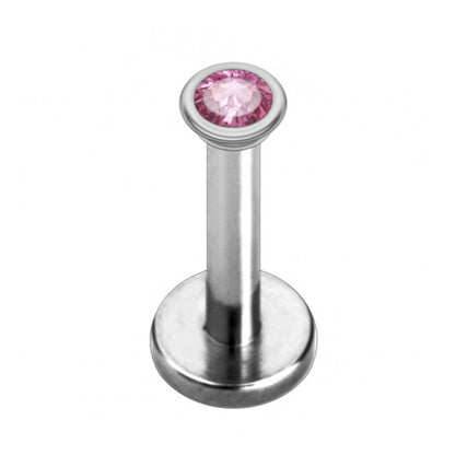 Labret Earring, Lip Jewelry – Internally threaded Round Top Crystals– 16g, 14g  Labret Piercing Lip, Helix, Tragus, Cartilage