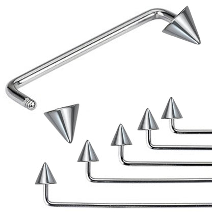 Titanium Spike Surface Piercing, Staple Barbell - Dermal Bar for Skin Piercing Body Modification and Body Jewellery