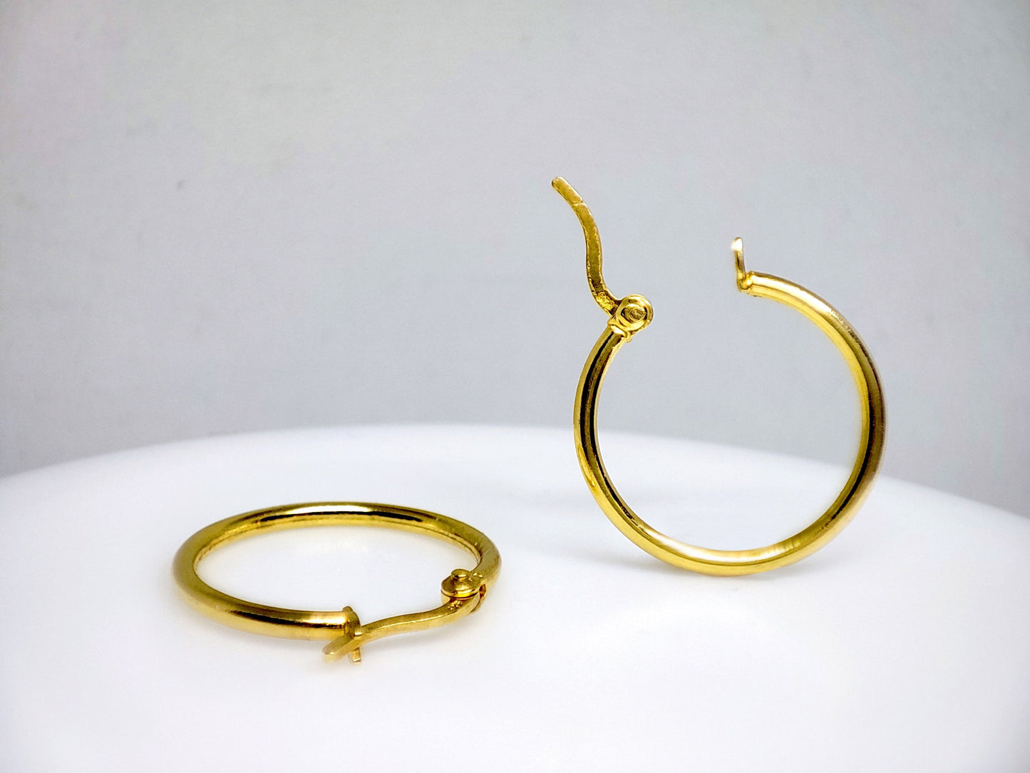 Silver Hoop Earrings - Latch Back Hoop Earrings for Women - Comes in Sizes of 14mm to 20mm - Silver, Gold, Rose Gold