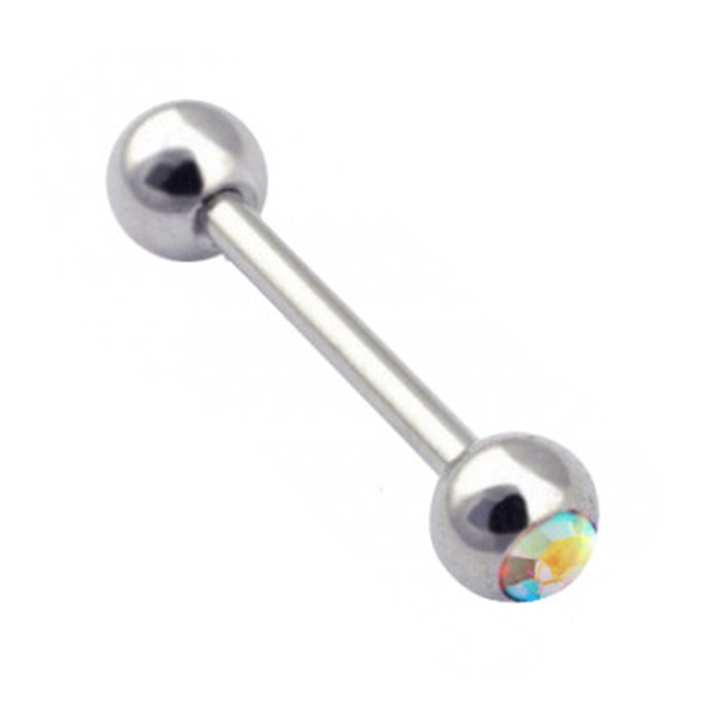 Titanium Barbell Industrial Ear Piercings, Barbell Piercing Gem Balls –18g 16g 14g Tongue Bar Piercings, Nipple Piercing, Ears – 6mm to 44mm