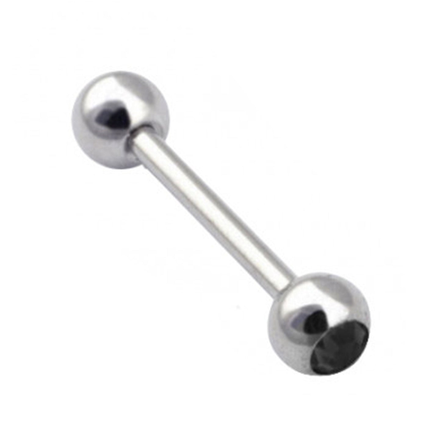 Titanium Barbell Industrial Ear Piercings, Barbell Piercing Gem Balls –18g 16g 14g Tongue Bar Piercings, Nipple Piercing, Ears – 6mm to 44mm