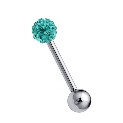 Titanium Barbell Piercing - Industrial Earrings – 16g, 14g (1.2mm & 1.6mm) – Piercing for Tongue Bars, Nipple Piercing, Ears – 6mm to 44mm