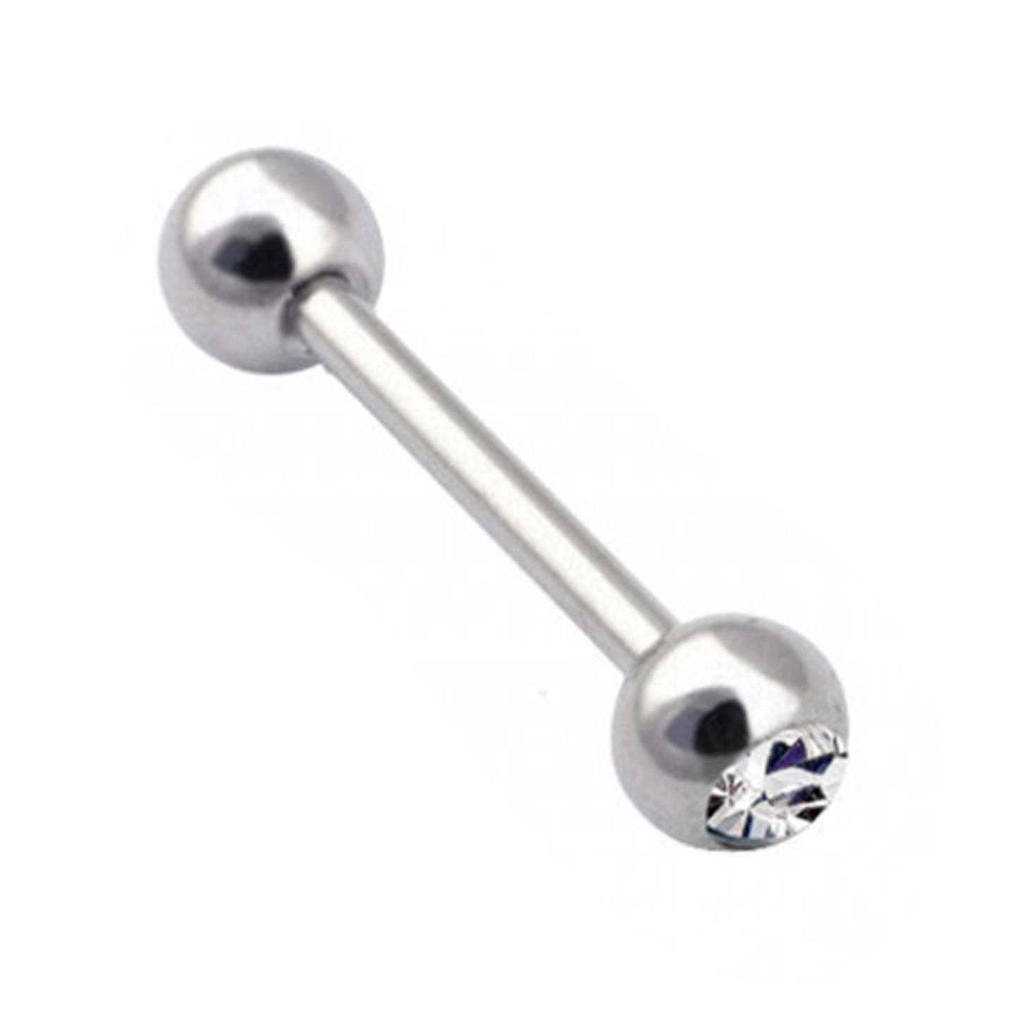 Titanium Barbell Industrial Ear Piercings, Barbell Piercing Gem Balls –18g 16g 14g Tongue Bar Piercings, Nipple Piercing, Ears – 6mm to 44mm