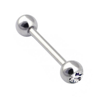 Titanium Barbell Industrial Ear Piercings, Barbell Piercing Gem Balls –18g 16g 14g Tongue Bar Piercings, Nipple Piercing, Ears – 6mm to 44mm