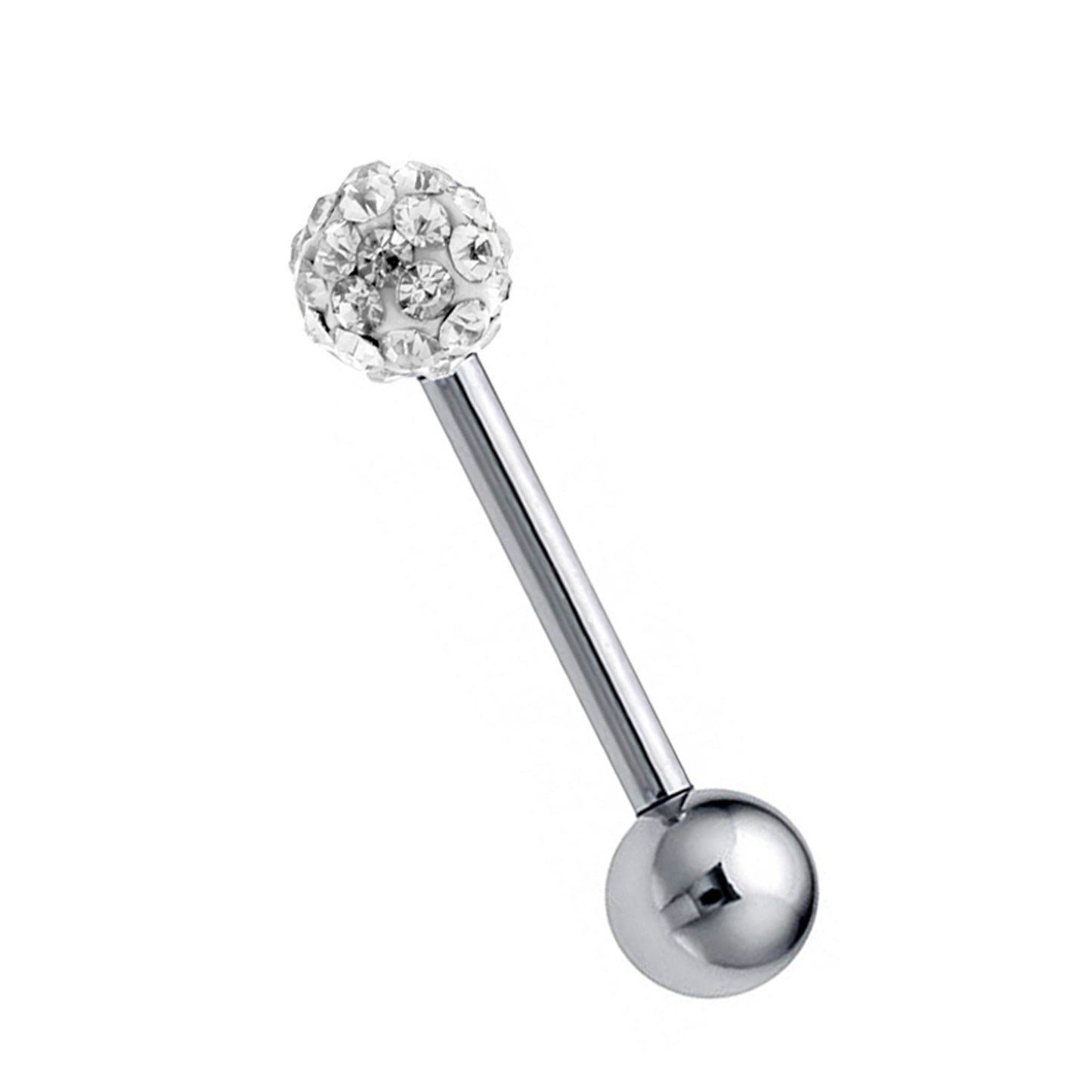 Titanium Barbell Piercing - Industrial Earrings – 16g, 14g (1.2mm & 1.6mm) – Piercing for Tongue Bars, Nipple Piercing, Ears – 6mm to 44mm