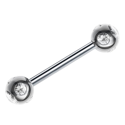 Barbell Earrings Industrial Barbell Piercing -   16g, 14g – Tongue Bar Piercing, Nipple Piercing, Ears, Lobes – Length from 6mm to 12mm