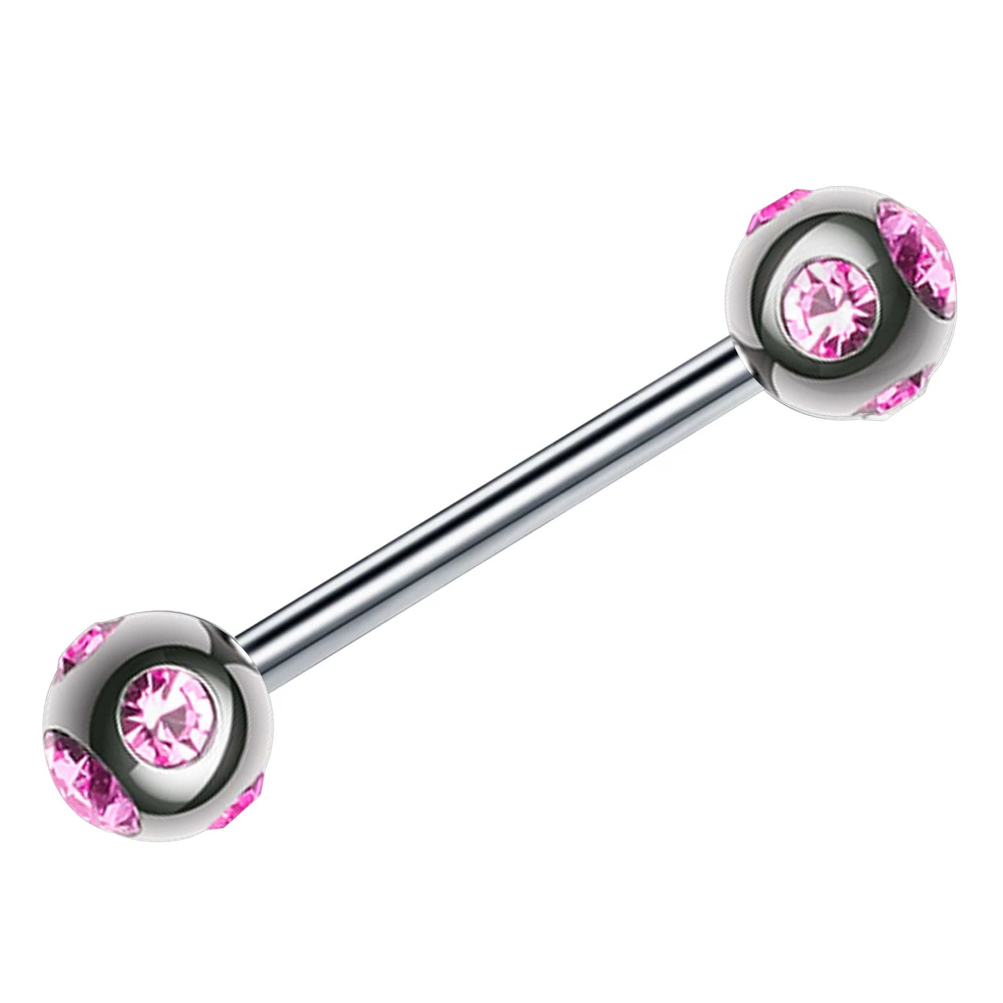 Barbell Earrings Industrial Barbell Piercing -   16g, 14g – Tongue Bar Piercing, Nipple Piercing, Ears, Lobes – Length from 6mm to 12mm