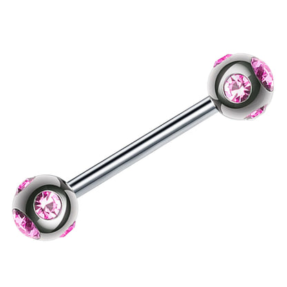 Barbell Earrings Industrial Barbell Piercing -   16g, 14g – Tongue Bar Piercing, Nipple Piercing, Ears, Lobes – Length from 6mm to 12mm