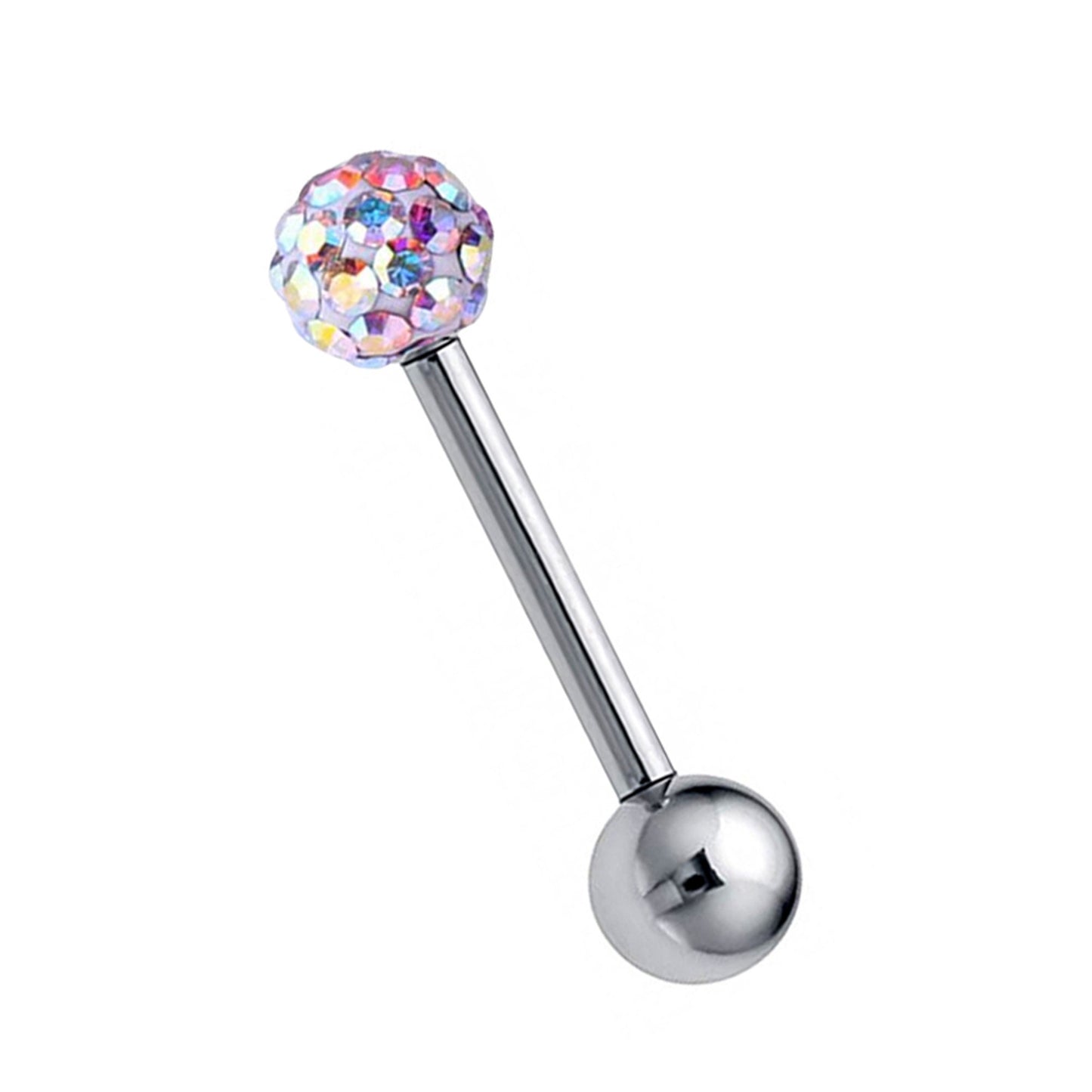 Industrial Piercing Barbell Earrings - 20g 18g 16g 14g – Tongue Piercing Bar, Nipple Piercing, Ears Stud – Length 6mm to 44mm