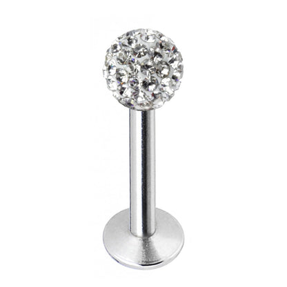 Labret Stud, Labret Piercing with Multi Crystal Ball – Flatback Lip Piercing Jewelry – Labret Piercing for Lip, Chin and More