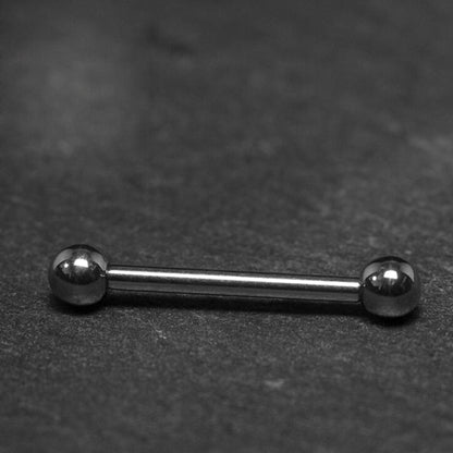 Barbell Piercing - Industrial - Barbell Stud – 18g, 16g, 14g – Piercing for Tongue, Nipple Piercing, Ear, Tragus, Helix –  6mm to 44mm