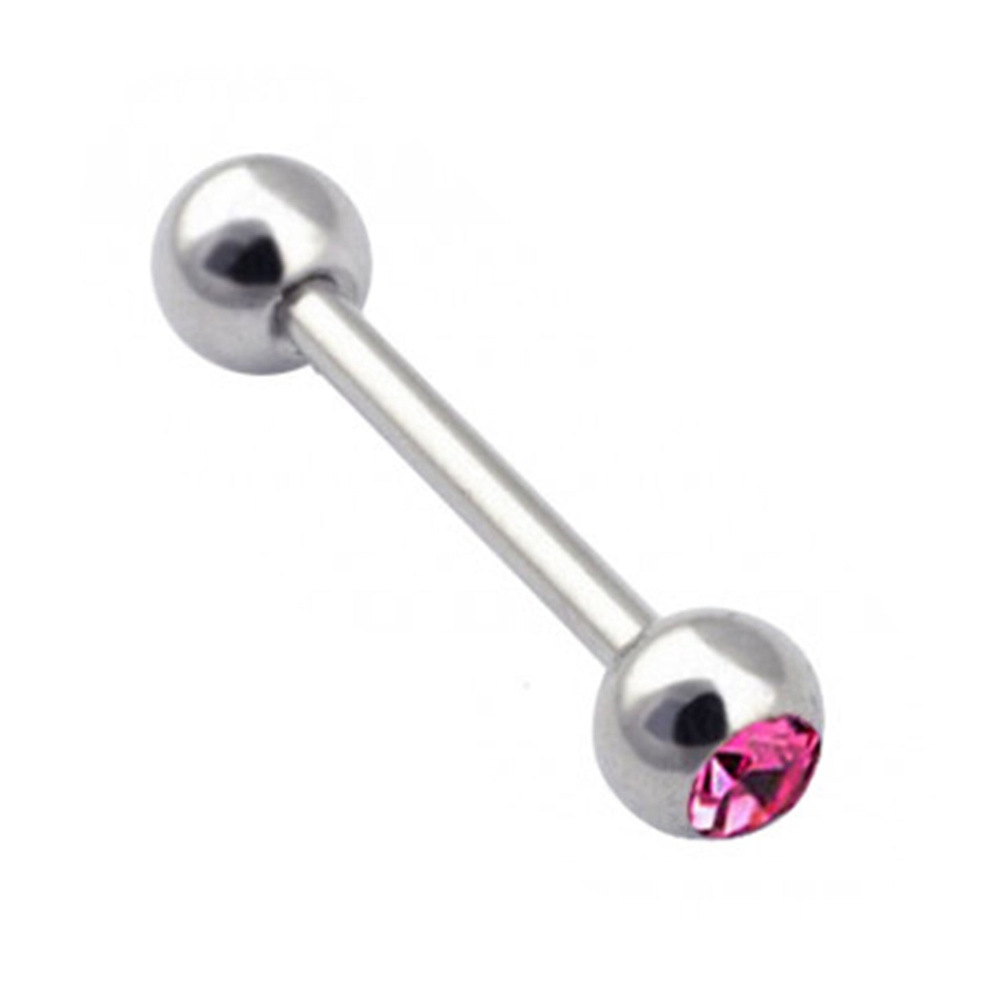 Barbell Piercing, Industrial Piercing with Gem Ball Crystals –18g 16g 14g Piercing for Tongue, Nipple Piercing, Ears – Size from 6mm to 44mm