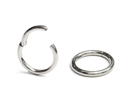 Segment Septum Ring, Hinged Nose Ring - 20G to 8G - 6mm to 16mm - Available in Steel, Gold, Rose Gold, Black, Rainbow - 1pc each order