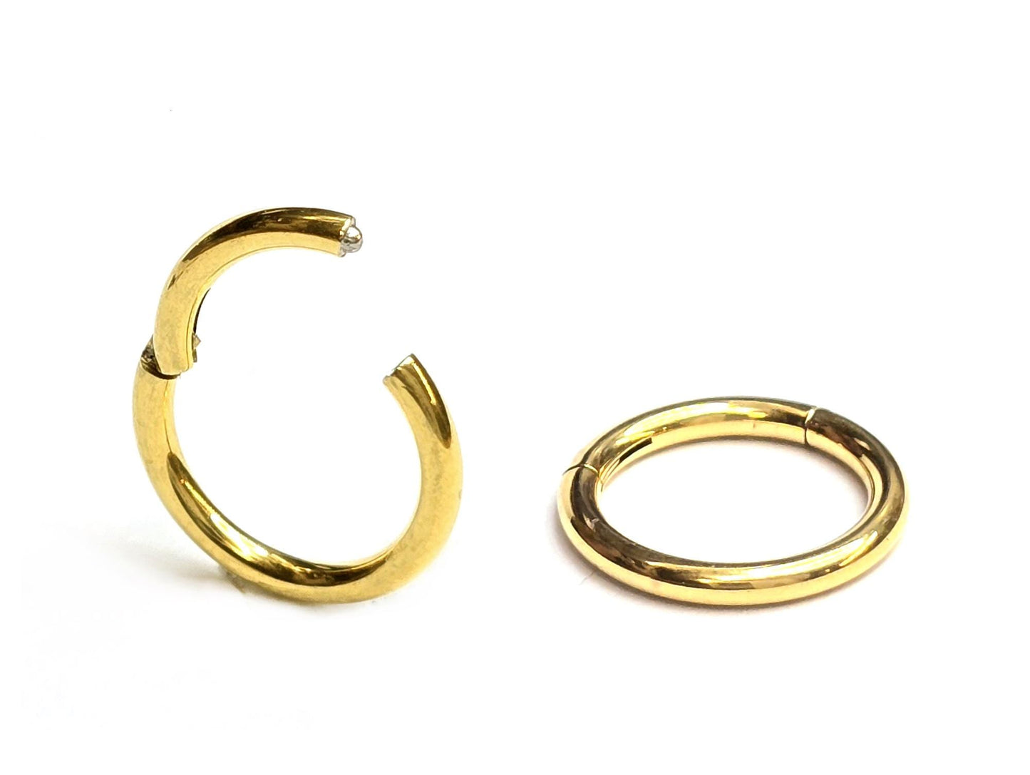 Segment Septum Ring, Hinged Nose Ring - 20G to 8G - 6mm to 16mm - Available in Steel, Gold, Rose Gold, Black, Rainbow - 1pc each order