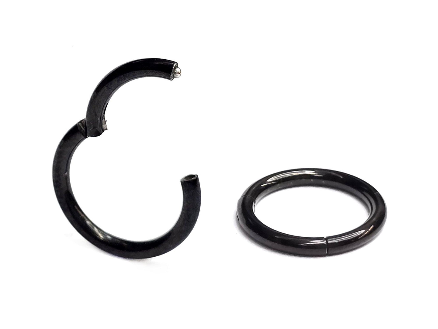 Segment Septum Ring, Hinged Nose Ring - 20G to 8G - 6mm to 16mm - Available in Steel, Gold, Rose Gold, Black, Rainbow - 1pc each order