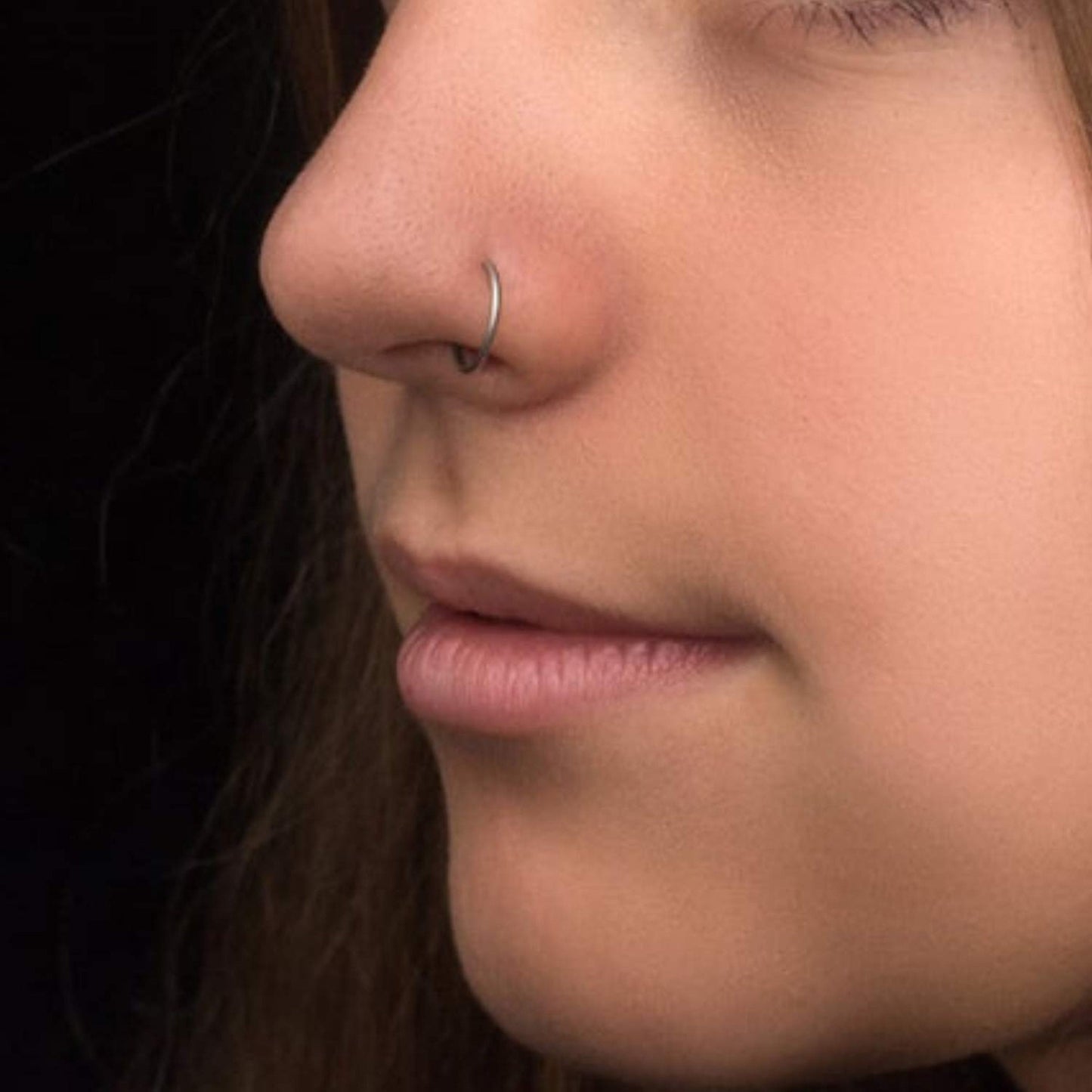 Titanium Nose Ring Hoop, Hoop Earrings - Nose Piercing 20g, 18g - Value Pack of 6 / 12 / 18 pieces - In Various Colors