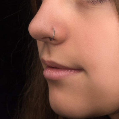 Titanium Nose Ring Hoop, Hoop Earrings - Nose Piercing 20g, 18g - Value Pack of 6 / 12 / 18 pieces - In Various Colors