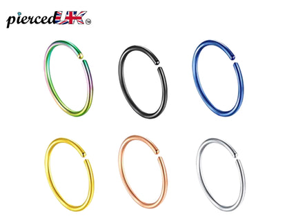 Nose Ring Hoop, Huggie Earrings , Hoop Earrings - Nose Piercing 20g, 18g - Small Hoop Piercing for Nose and Ear, Helix, Cartilage, Tragus.