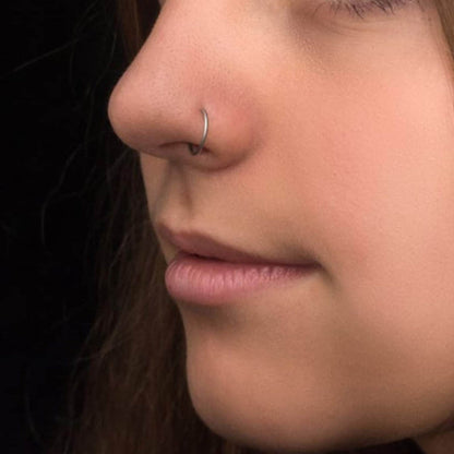 Nose Ring Hoop, Huggie Earrings , Hoop Earrings - Nose Piercing 20g, 18g - Small Hoop Piercing for Nose and Ear, Helix, Cartilage, Tragus.