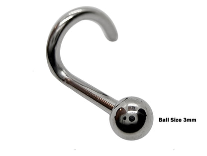 Titanium Nose Ring, Nose Studs - Customize 20g 18g 16g Nostril Screw Ring - Top part can be Cone, Spike, Gem or Multi Crystal - Nasal Studs