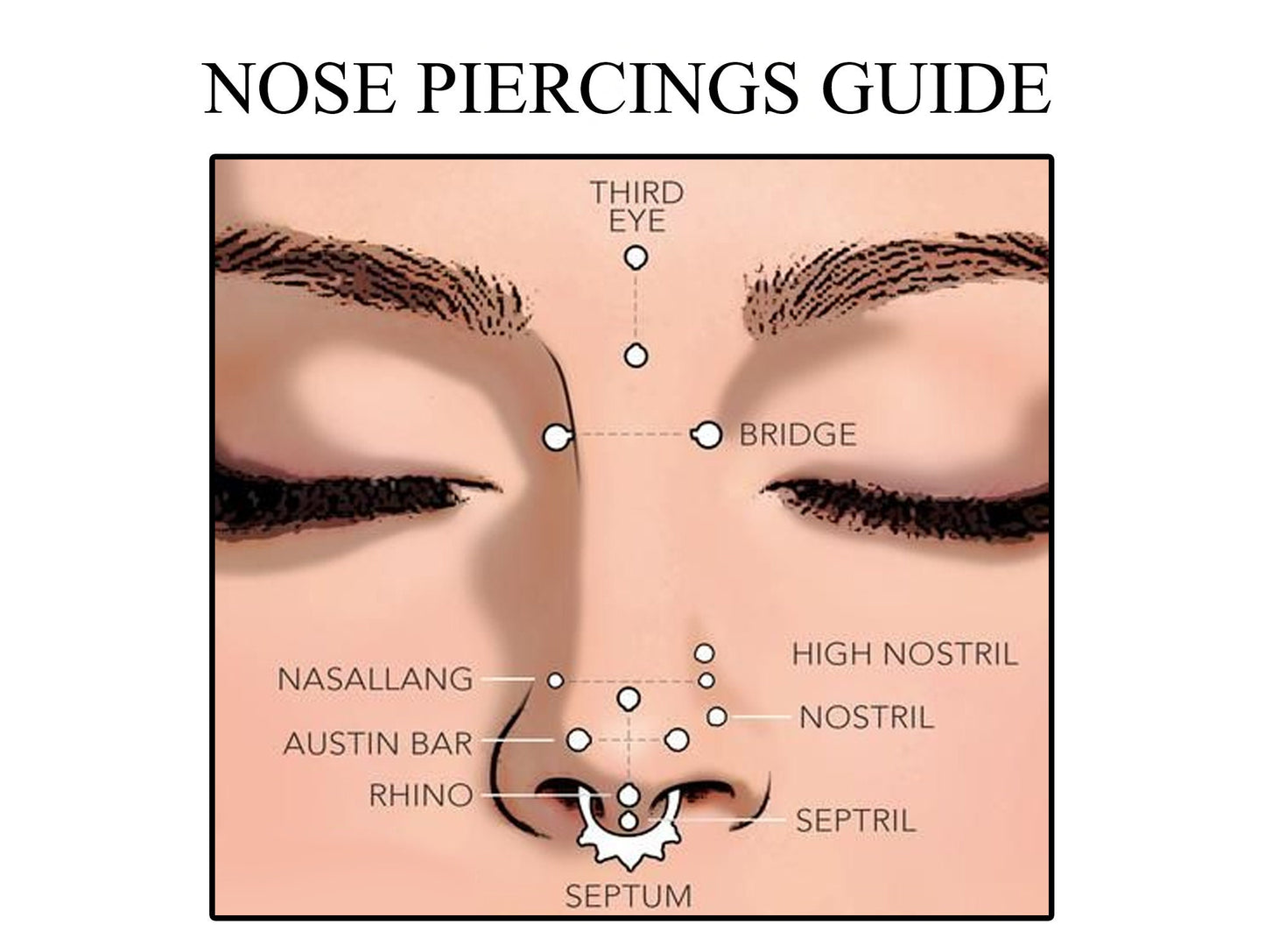 Titanium Nose Pin, Nose Studs - Nose Bone Stud Round - Nose Piercing Size 20G (0.8mm) - Available in Black, Gold, Silver, Rose Gold Colour