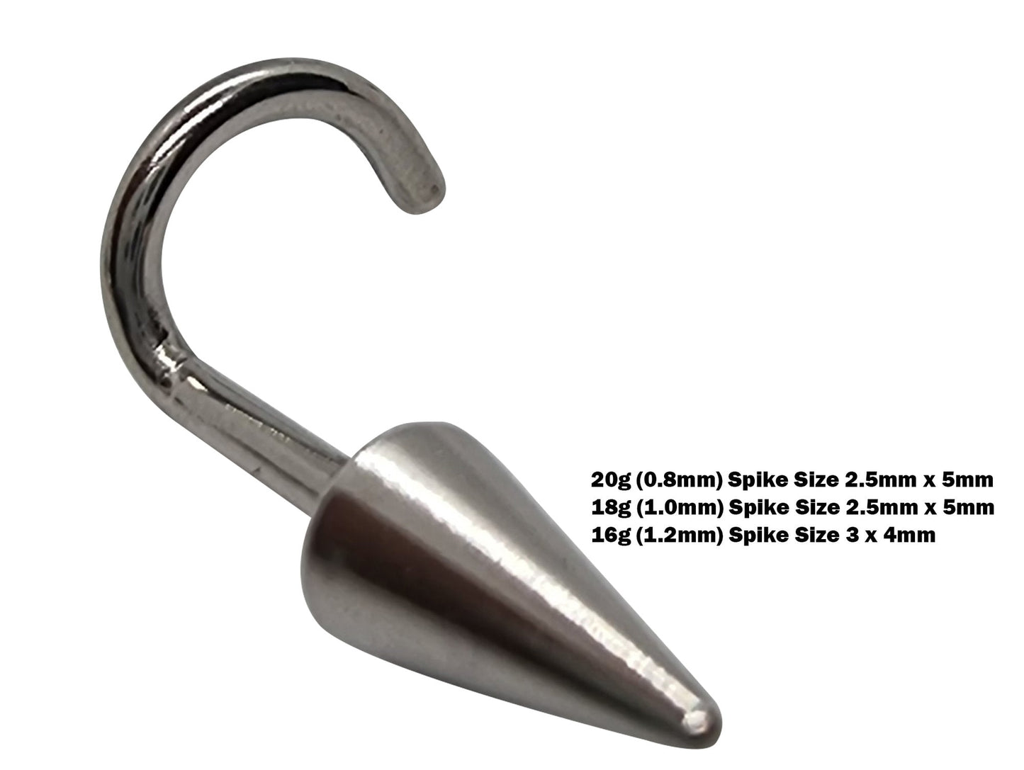 Nose Ring, Nose Studs - Customize 20g 18g 16g Nostril Screw Ring - Top part can be Cone, Spike, Gem or Multi Crystal