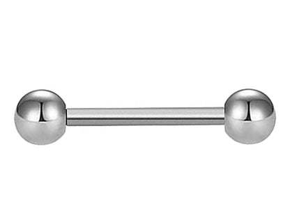 Titanium Industrial Barbell Earrings Piercing Bars – 18g, 16g, 14g (1.0, 1.2 & 1.6mm) - Barbell Stud Tongue, Nipple, Cartilage, Helix