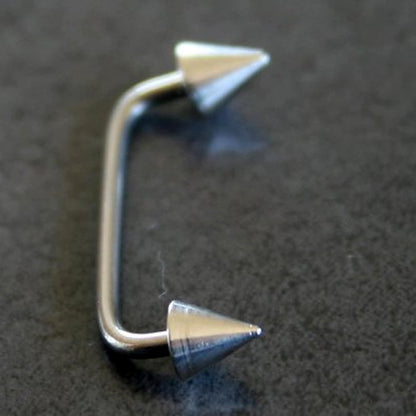 Spike Surface Piercing Jewelry, Staple Barbell - Dermal Bar for Skin Piercing Body Modification and Body Jewellery