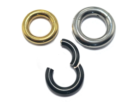 Titanium Prince Albert Piercing Segment Ring 12G 10G 8G 6G 4G 2G 1G 0G 00G Body Jewellery for Male Genitals, Nose Hoop - 1pc each order