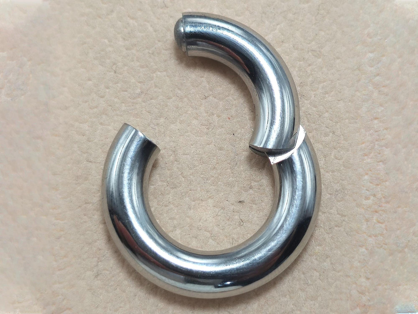 Titanium Prince Albert Piercing Segment Ring 12G 10G 8G 6G 4G 2G 1G 0G 00G Body Jewellery for Male Genitals, Nose Hoop - 1pc each order